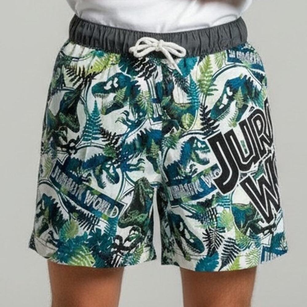 Boy’s Vanilla Underground Universal Jurassic World Dinosaur Swim Trunks Size 7